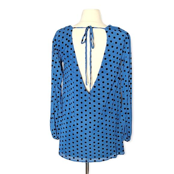 Lovers + Friends Delaney Shift Mini Dress Polka Dot Blue Size XXS - Picture 5 of 14